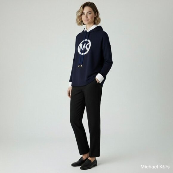 NWT Michael Kors Women’s OVERSIZED Hoodie in True Blue – Size S - Picture 6 of 16